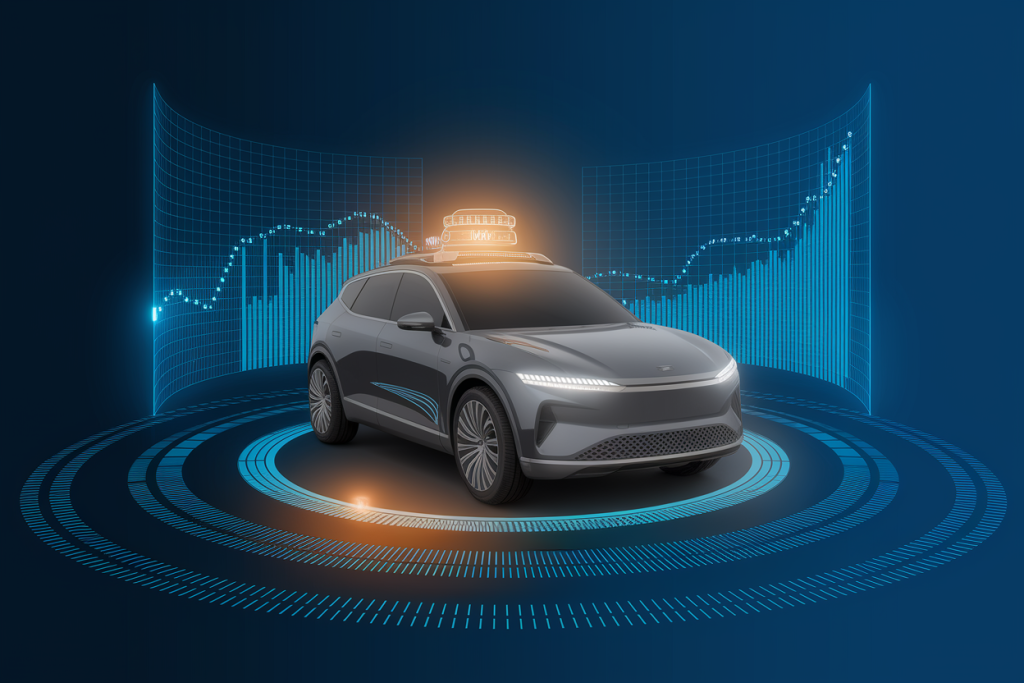 데이터 시각화 그래프 속 전기 자율주행차