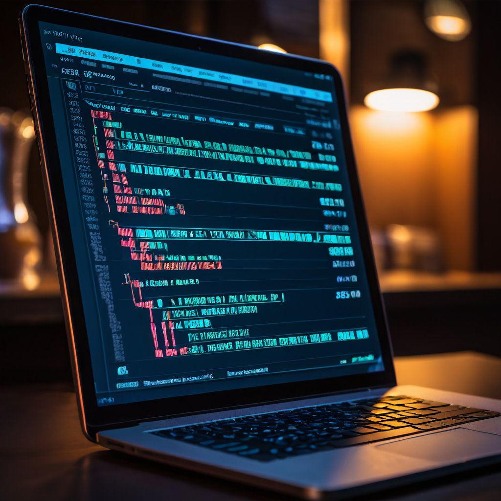검정 바탕에 빨간색 경고 표시가 있는 디지털 거래 기록이 수수료 지급과 취소된 베팅을 순서대로 보여주는 모습이다.
